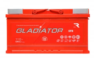 Аккумулятор GLADIATOR EFB 110L прям. пол. 960A 353х175х190