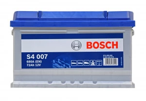 Аккумулятор Bosch S4 007 72R обр. пол. низкий 680A 278x175x175