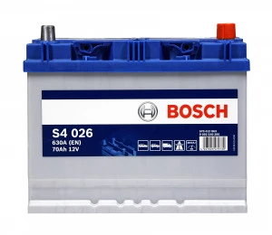 Аккумулятор Bosch S4 026 Asia 70R обр. пол. 630A 261x175x220