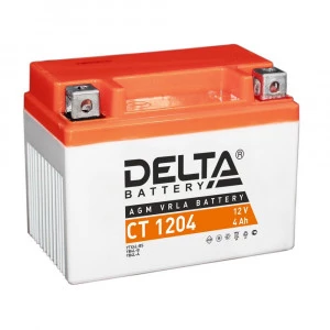 Аккумулятор Мото DELTA CT 1204 4Ач 50A обр. пол. 114x70x87 (YTZ5S, YTX4L-BS)