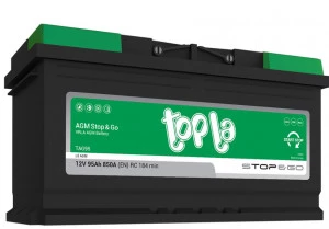 Аккумулятор Topla AGM STOP-N-GO 95R обр. пол. 850A 353x175x190