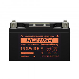 Аккумулятор Мото AGM BUSHIDO HCZ10S-i 10Ач 170A прям. пол. 150x86x99 (YTX9-BS)