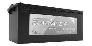 Аккумулятор Gladiator Energy 210 рус прям. пол. 1390A 513x220x200
