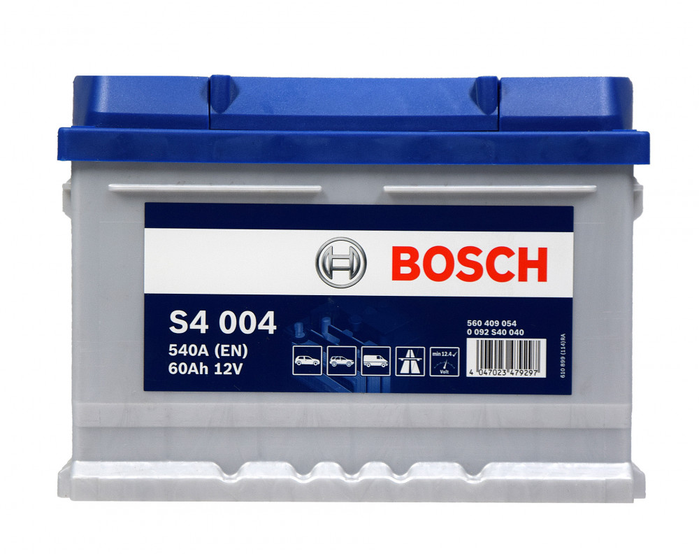 Аккумулятор Bosch S4 004 60R обр. пол. низкий 540A 242x175x175