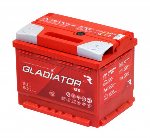 Аккумулятор GLADIATOR EFB 65L прям. пол. 640A 242х175х190