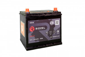 Аккумулятор RIDZEL Asia (90D23L) 70R обр. пол. 630A 232X173X220