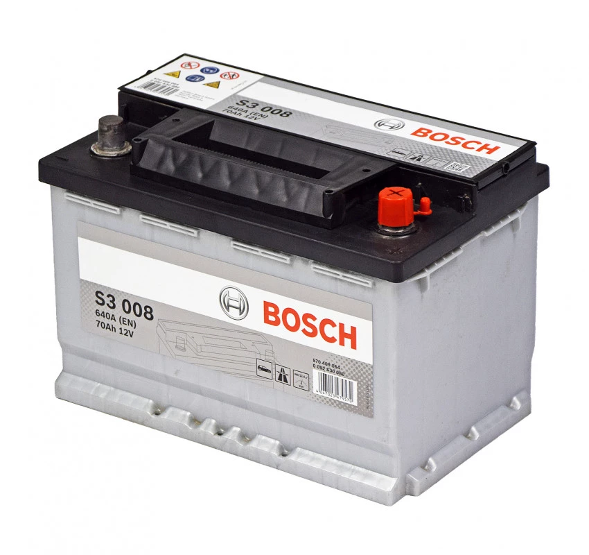 Аккумулятор Bosch S3 008 70R обр. пол. 640A 278x175x190