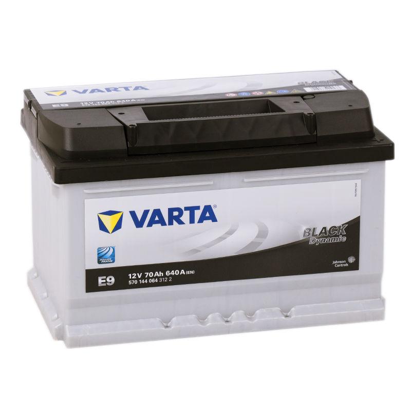Аккумулятор Varta Black E9 70R обр. пол. низкий 640A 278x175x175