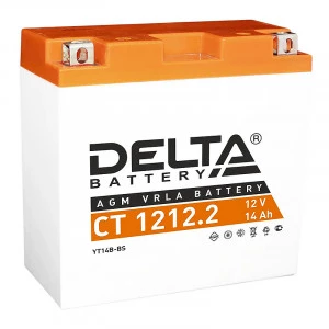Аккумулятор Мото DELTA CT 1212.2 12Ah 155A прям. пол. 151x71x146 (YT14B-BS)