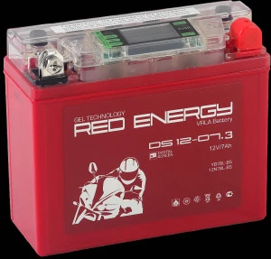 Аккумулятор Мото Red Energy DS1207.3 7Ач 110A прям. пол. 148х60х128 (YB7BL-BS, 12N7BL-BS)