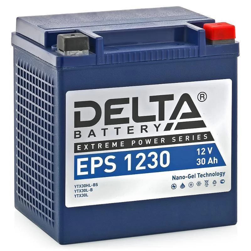 Аккумулятор DELTA EPS 1230 30Ач 400А обр. пол. NANO-GEL166x130x175 (YIX30L, YIX30L-BS, YB30L-B)
