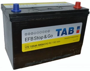 Аккумулятор TAB EFB STOP & GO Asia 105R обр. пол. 900A 306x173x220