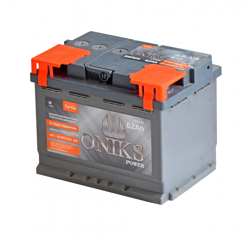 Аккумулятор Oniks Power 6ст-62L прям. пол. 580A 242x175x190