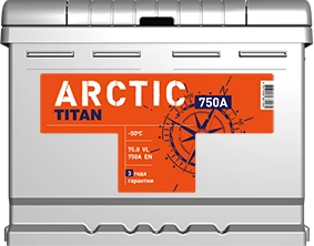 Аккумулятор TITAN ARCTIC 75R обр. пол. 750A 278x175x190