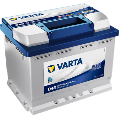 Аккумулятор Varta Blue D43 60L прям. пол. 540A 242x175x190