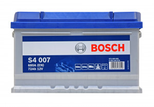 Аккумулятор Bosch S4 007 72R обр. пол. низкий 680A 278x175x175