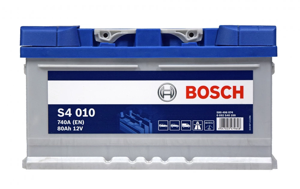 Аккумулятор Bosch S4 010 80R обр. пол. низкий 740A 315x175x175