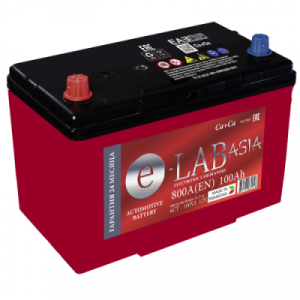 Аккумулятор E-LAB Asia 100L прям. пол. 800A 306x173x220