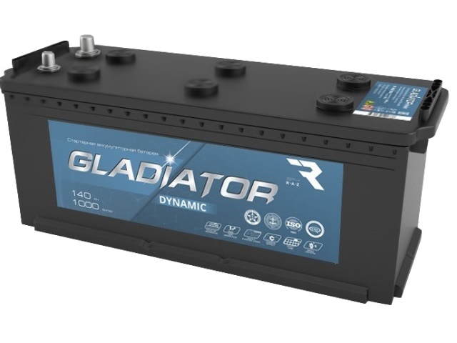 Аккумулятор Gladiator Dynamic 140 рус прям. пол. 950A 513x190x200