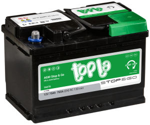 Аккумулятор Topla AGM STOP-N-GO 70 Ач обр. пол. 760A 278x175x190