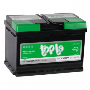 Аккумулятор TOPLA AGM Start Stop 70R обр. пол. 760A 278x175x190