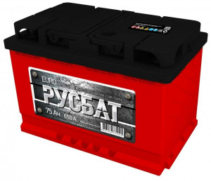 Аккумулятор РУСБАТ 75L прям. пол. 650A 278x175x190