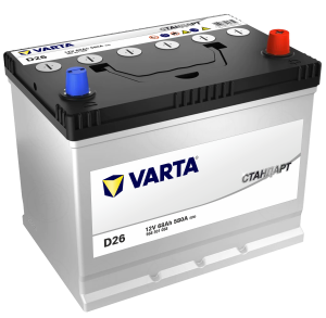Аккумулятор Varta Стандарт Asia D26 68 Ач обр. пол. 580A 258x173x223