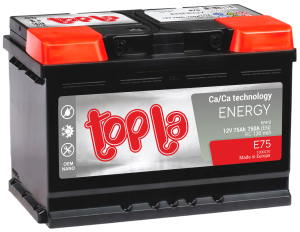 Аккумулятор Topla Energy 75 Ач обр. пол. 750A 278x175x190