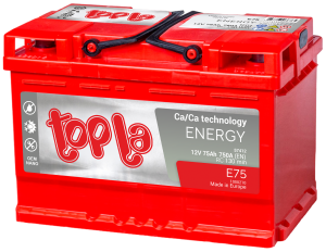 Аккумулятор Topla Energy 75 Ач обр. пол. 750A 278x175x190