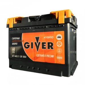 Аккумулятор GIVER HYBRID 6CT-60L прям. пол. 500A 242х175х190
