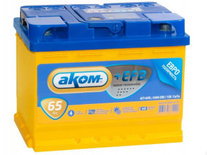 Аккумулятор Аком EFB 65R обр. пол. 650A 242x175x190