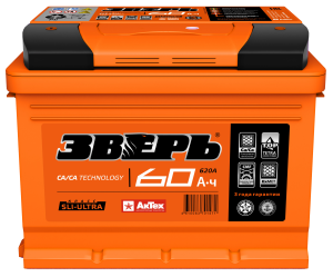 Аккумулятор Зверь 60 Ач прям. пол. 650А 242х175х190
