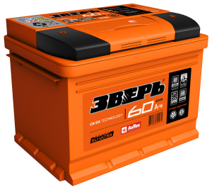 Аккумулятор Зверь 60 Ач прям. пол. 650А 242х175х190