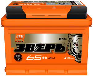 Аккумулятор Зверь EFB L2 65 Ач прям. пол. 680А 242х175х190