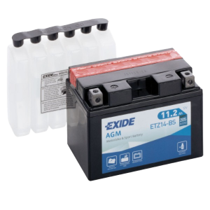 Аккумулятор для мототехники EXIDE AGM ETZ14-BS 12Ач 205A прям. пол. 150x87x110 (YTZ12S, YTZ14S)