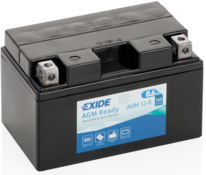 Аккумулятор для мототехники EXIDE AGM 12-8 8.6Ач 145A прям. пол. 150x87x93 (YTZ10S, YTX7A-BS)