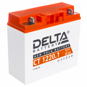 Аккумулятор Мото DELTA CT 1220.1 20Ач обр. пол. 181x77x167 (YT19BL-BS)