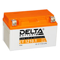 Аккумулятор Мото DELTA CT 1210.1 10Ач 190A прям. пол. 150x86x93 (YTZ10S)