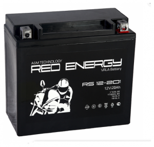Аккумулятор Мото Red Energy RS12201 20Ач 270A обр. пол. 180х87х153 (YTX20L-BS, YTX20HL-BS)
