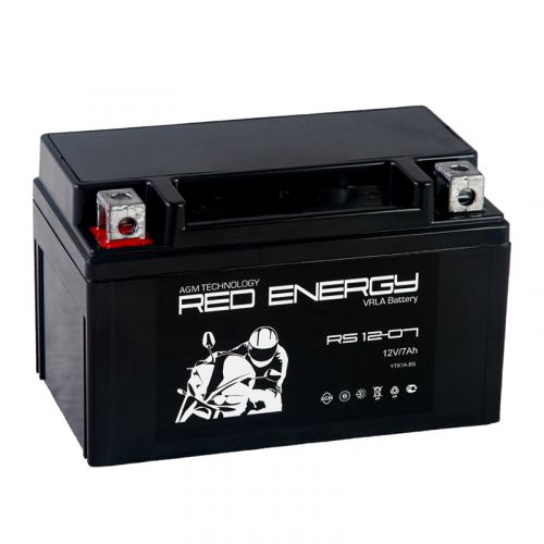 Аккумулятор Мото Red Energy RS1207 7Ач 105A прям. пол. 152х87х95 (YTX7A-BS)