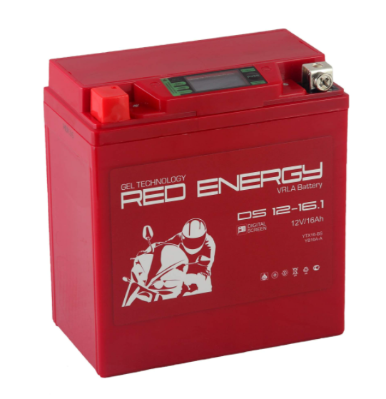 Аккумулятор Мото Red Energy DS1216.1 16Ач 240A прям. пол. 151х88х164 (YTX16-BS, YB16B-A)