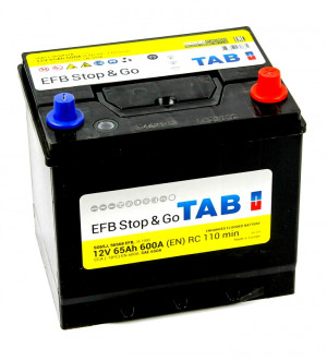 Аккумулятор TAB EFB D23 Stop and GO 65R Asia обр. пол. 650А 232x173x220