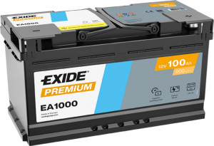 Аккумулятор EXIDE Premium EA1000 100R обр. пол. 900A 353x175x190