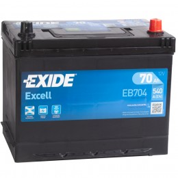 Аккумулятор EXIDE Excell EB704 Asia 70R обр. пол. 540A 260x172x220