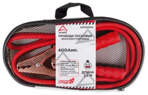Провода прикуривания АКБ 400А 2,5 м в сумке (12В/24В, d=9 мм 170жил, -40С) ARNEZI A0102004