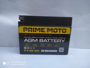 Аккумулятор для мототехники PRIME MOTO AGM 12025 2,5Ач обр. пол. 50A 114x39x87 (YT4B-BS, PT4B-BS)