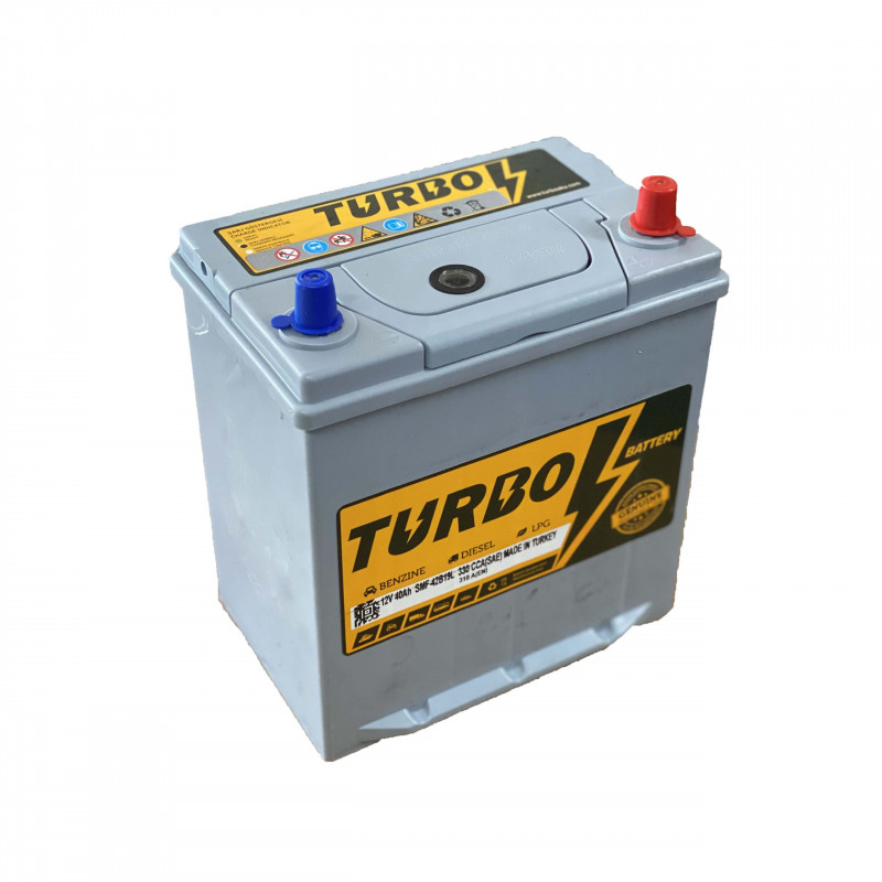 Аккумулятор TURBO Asia 50L прям. пол. тонкие клеммы 380A 238x128x220