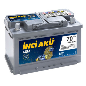 Аккумулятор INCI AKU AGM 70R обр пол. 760A 276x175x190
