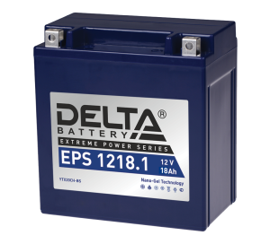 Аккумулятор для мототехники DELTA EPS 1218.1 18Ач 230A прям. пол. NANO-GEL 151x87x161 (YTX20СH-BS)