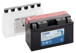 Аккумулятор для мототехники EXIDE AGM ET7B-BS 7Ач 85A прям. пол. 150x65x93 (YT7B-BS, YT7B-4)